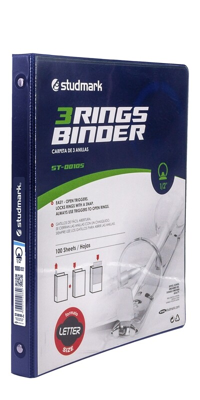 FOLDER ST-00105-C 3 ANILLOS 1/2PLG