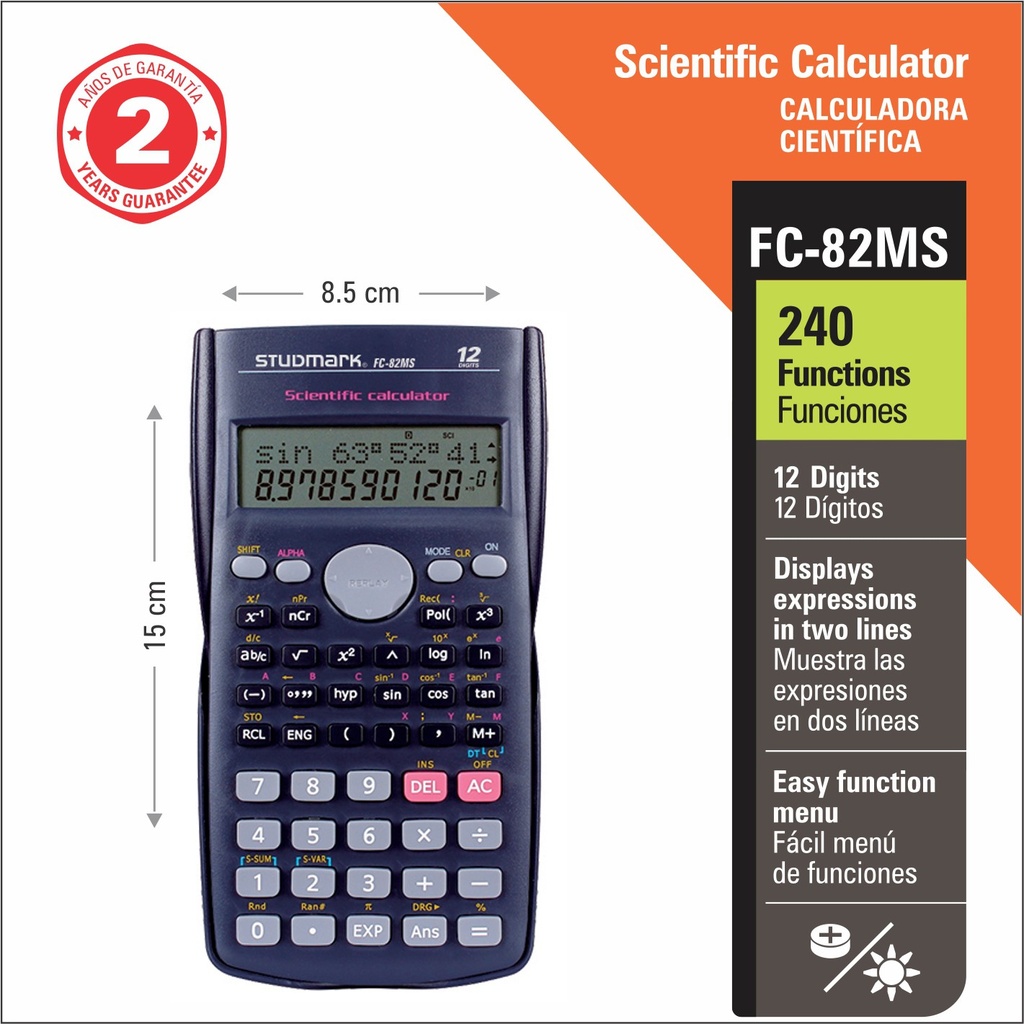 CALCULADORA ST-FC-82MS CIENTIFICA 240 FUNC