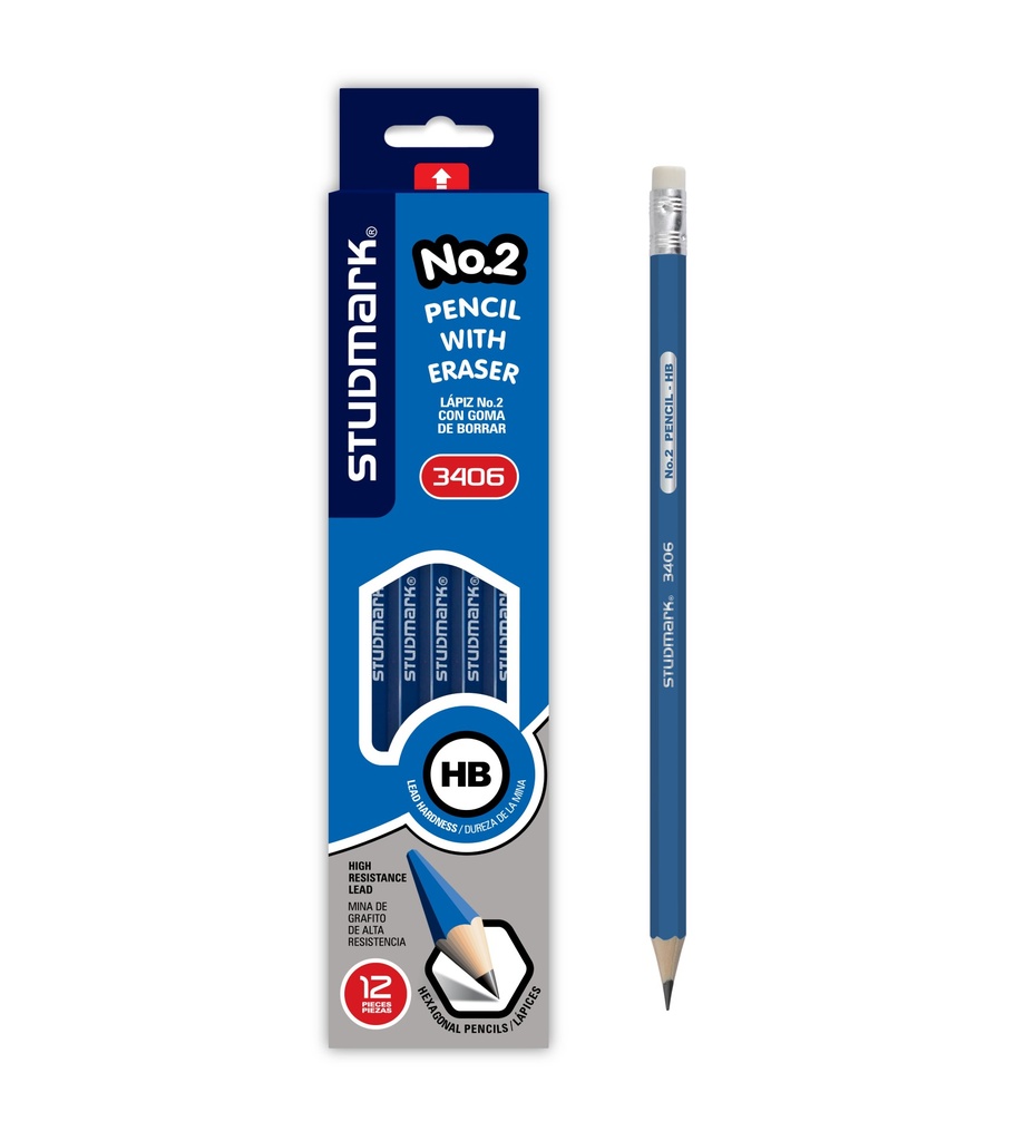 LAPIZ GRAFITO ST-03406 12X1 AZUL