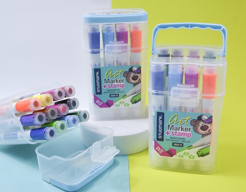 MARCADOR ART.ST-03929-12 BOLA-SELLO AGUA 12 COL