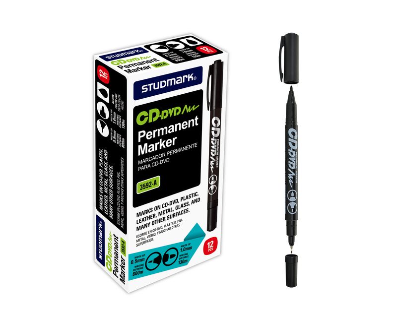MARCADOR ST-03592-A DOBLE PUNTA P/CD  UNS