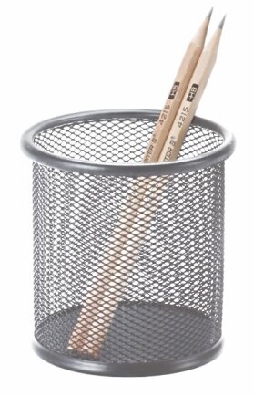 PORTA LAPIZ ST-ME-102-N REDONDO PLATA                       