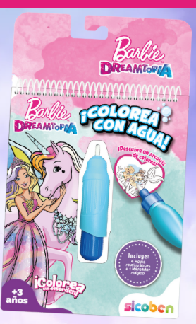 [04042] COLOREA CON AGUA BARBIE 1X1 193181