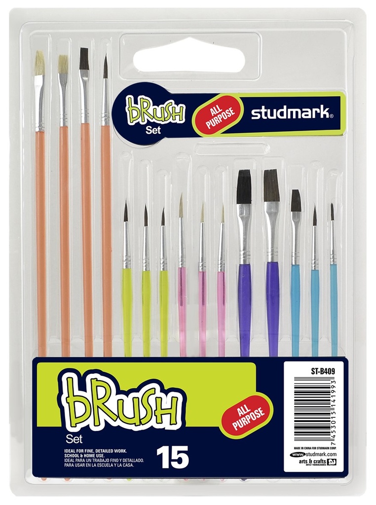 PINCEL ST-B409-15 PIEZAS SURTIDO                            