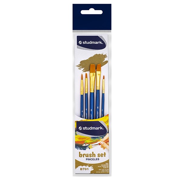 [03669] PINCEL ST-B701 NYLON 5 PZS SURTIDO
