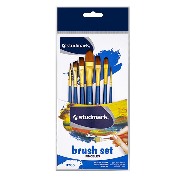 [03673] PINCEL ST-B705 NYLON 7 PZS SURTIDO
