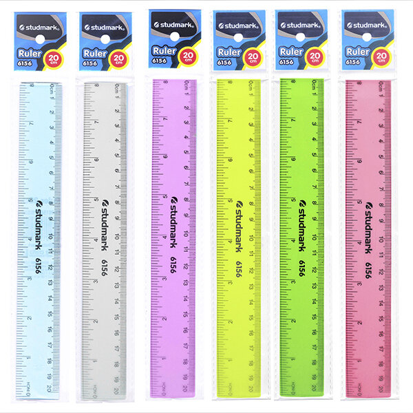REGLA PLASTICA ST-06156 20CM ESCOLAR COL