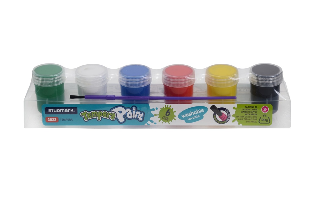 TEMPERA ST-03822 20ML 6 COLORES