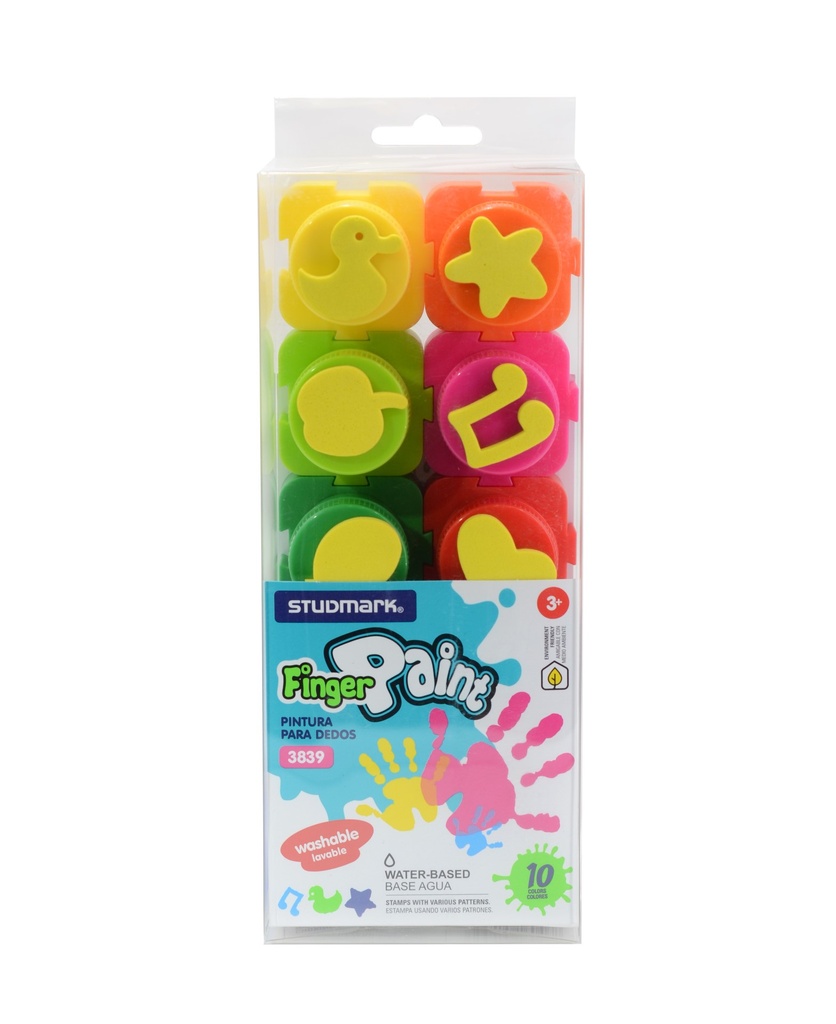 PINTURA P/DEDOS ST-03839 CON SELLOS 10X20G