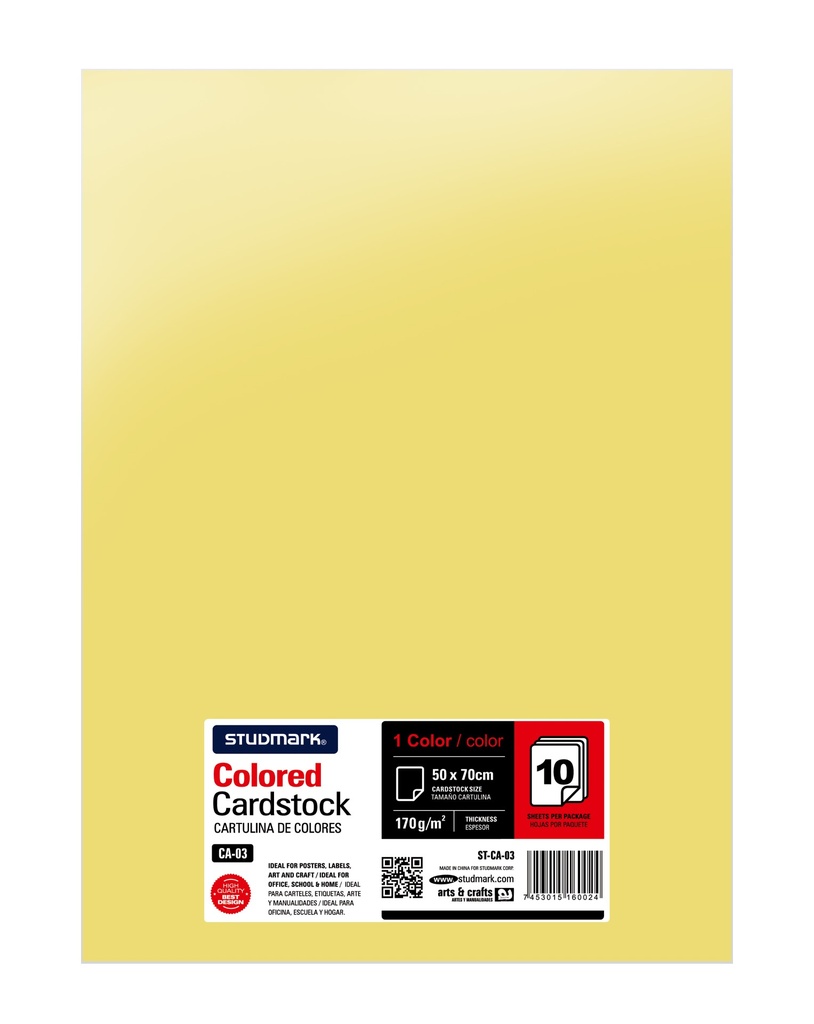 [04381] CARTULINA ST-CA-03 50X70CM CREMA 10X1