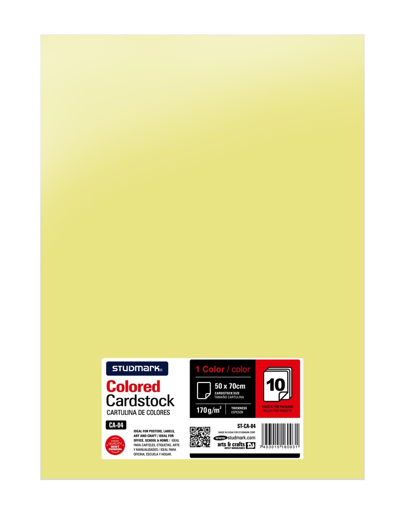 [04382] CARTULINA ST-CA-04 50X70CM PIEL 10X1