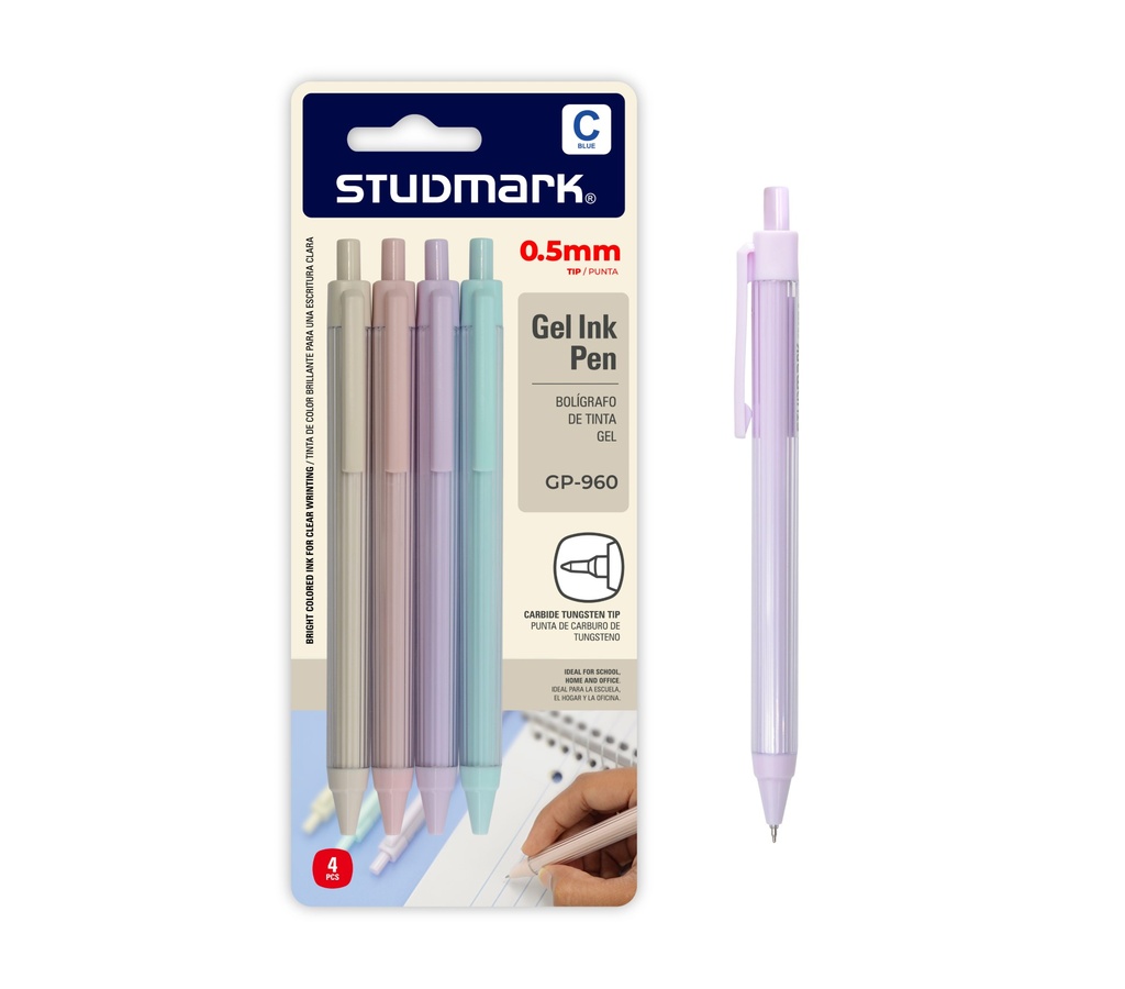 LAPIZ ST-GP-960-C AZ GEL 0.5mm 4PZS