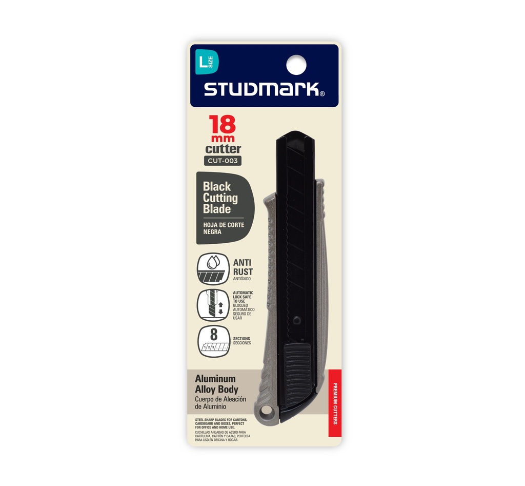 CUCHILLA ST-CUT-003 ALUMINIO 18mm G/M HJA NG