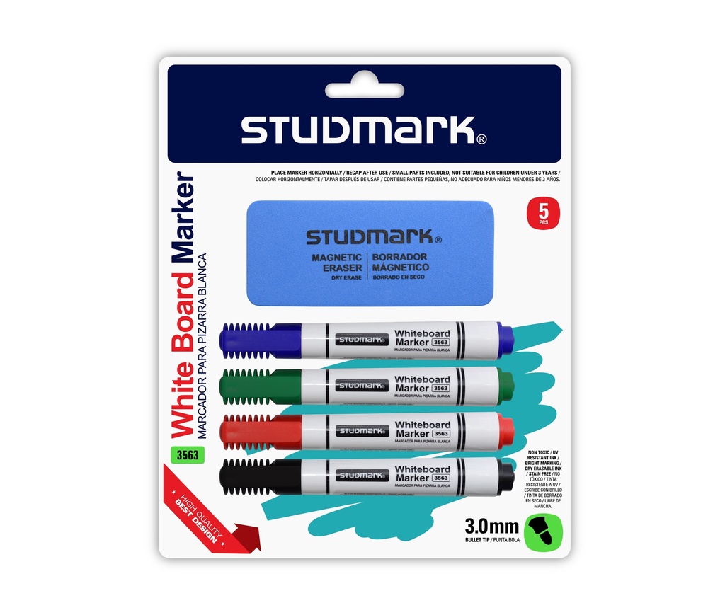 MARCADOR ST-03563 P/PIZ. 4COL.+BORRADOR