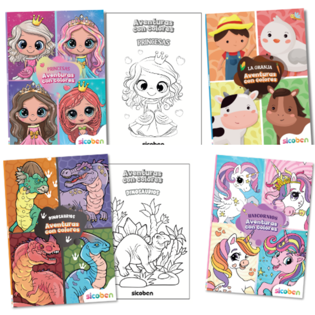 [04533] AVENTURAS CON COLORES SICOBEN 4X1 455494