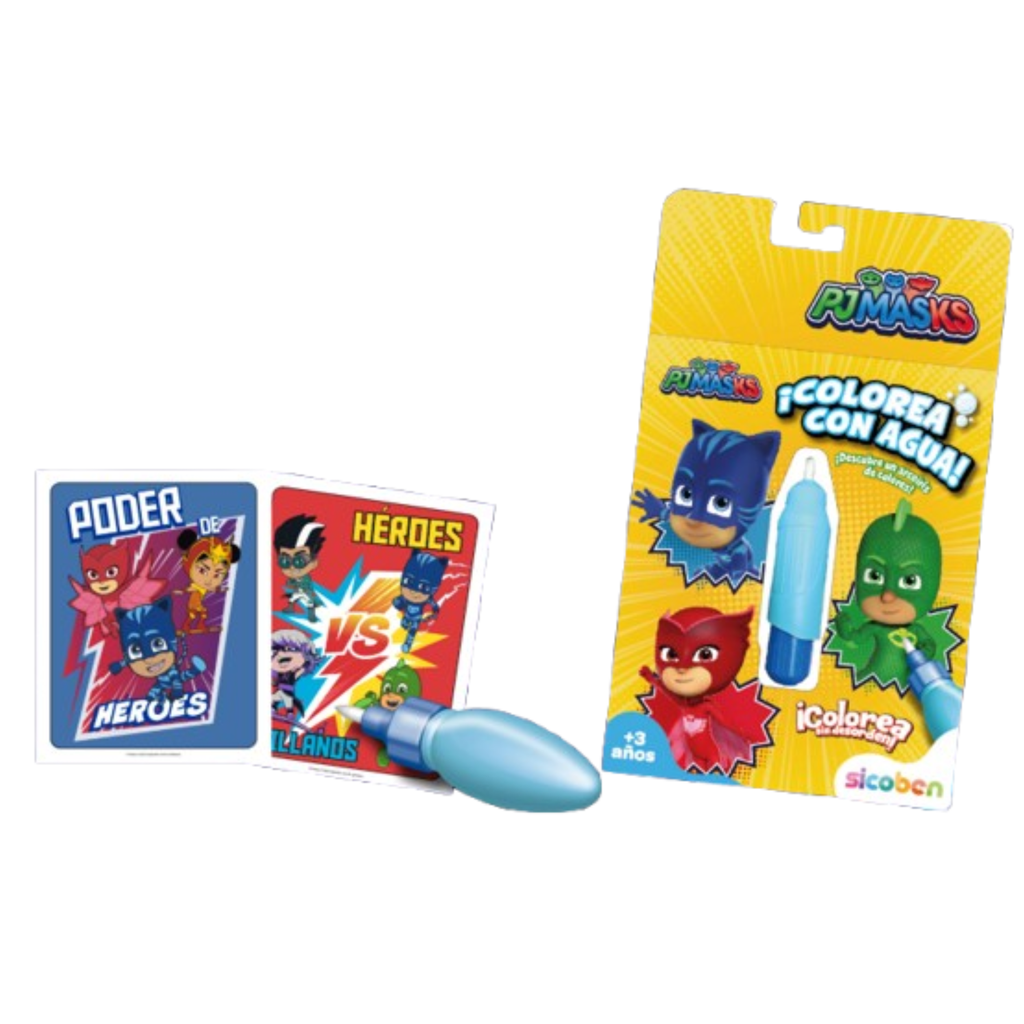 COLOREA CON AGUA PJ MASK 1X1 015070