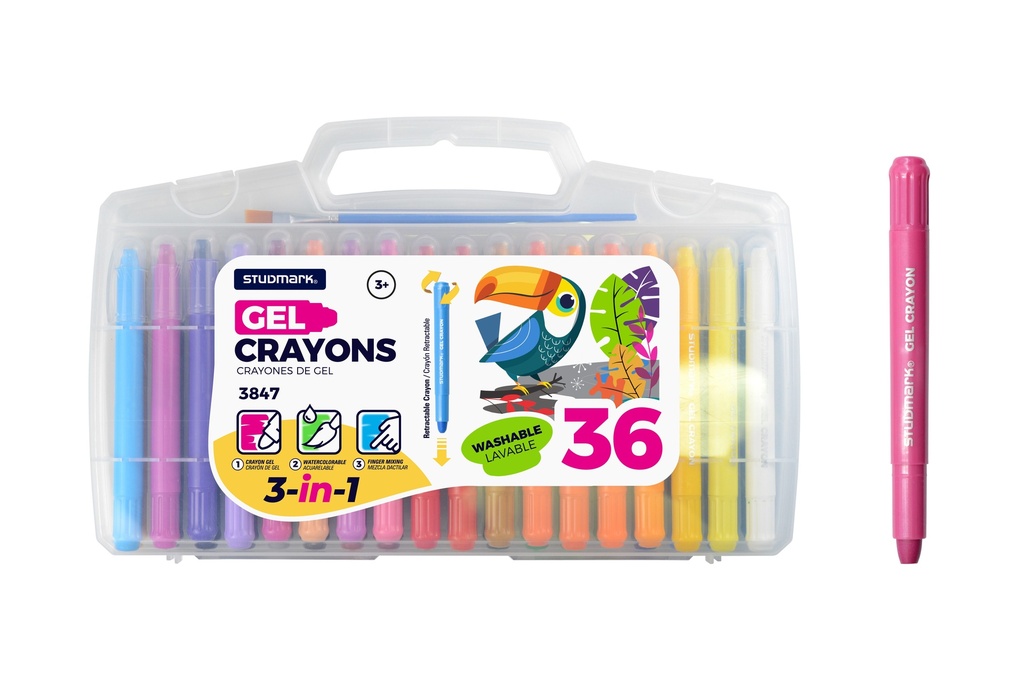 CRAYON ST-03847 GEL RETRACTIL 3EN1 36 COL.