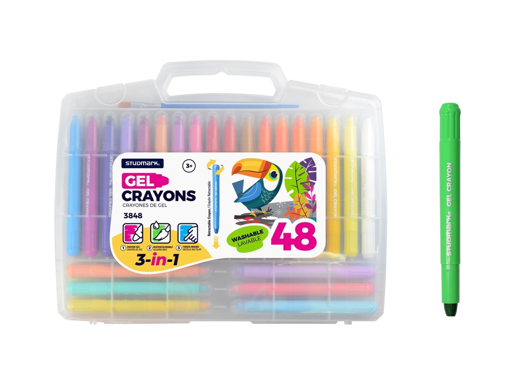 CRAYON ST-03848 GEL RETRACTIL 3EN1 48 COL.