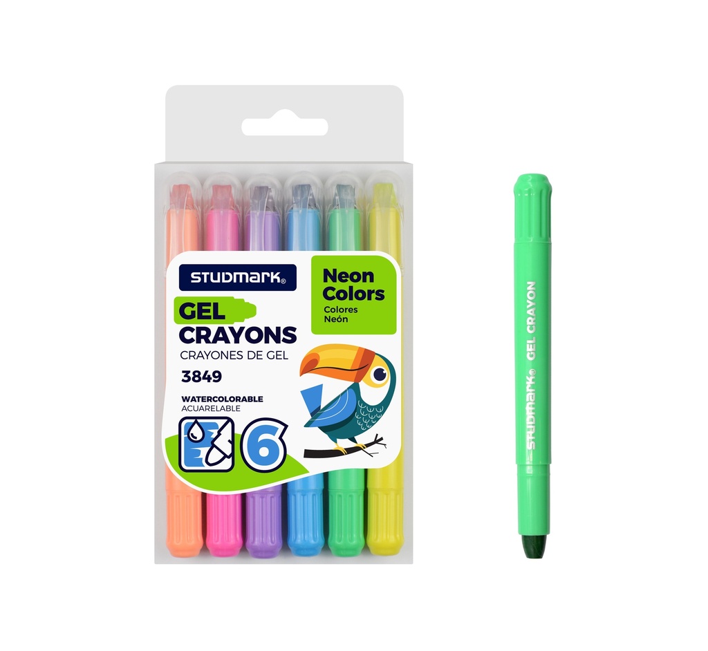 CRAYON ST-03849 GEL NEON RETRACTIL 6 COL