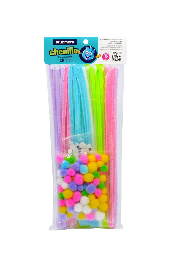 LIMPIA PIPA ST-CH-050 POMPOM/OJOS/ADH