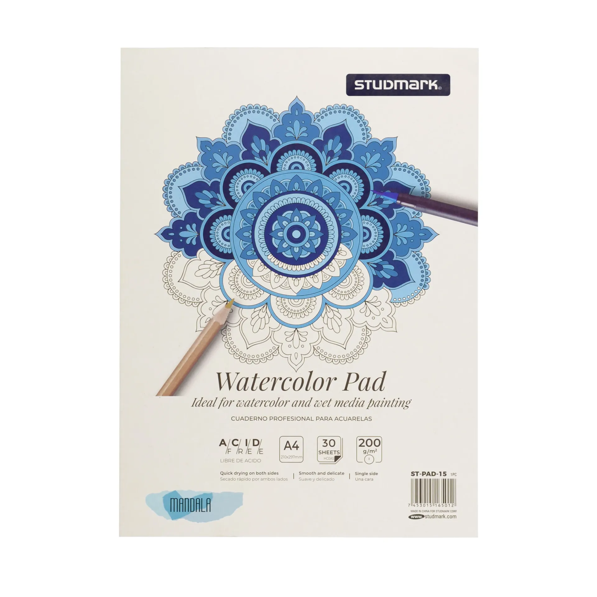 CUADERNO P/ACUAR.  ST-PAD-15 MANDALA 30HJS