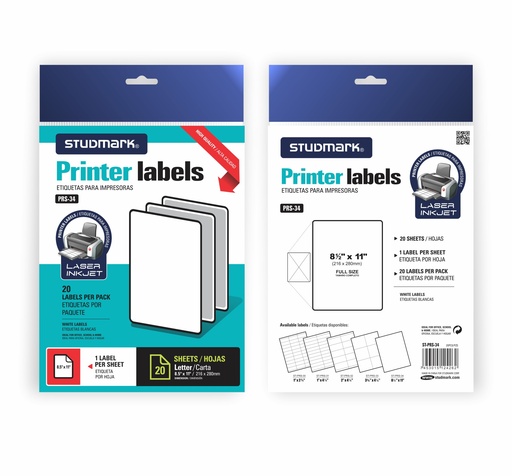 [01189] ETIQUETA ST-PRS-34 BCA P/IMP. T/C  20X1