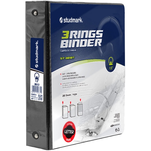 [02061] FOLDER ST-00107-A 3 ANILLOS 1.5PLG