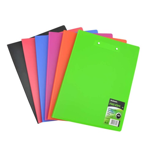 [03697] FOLDER ST-00409 A4 CLIP DE PRESION NEON
