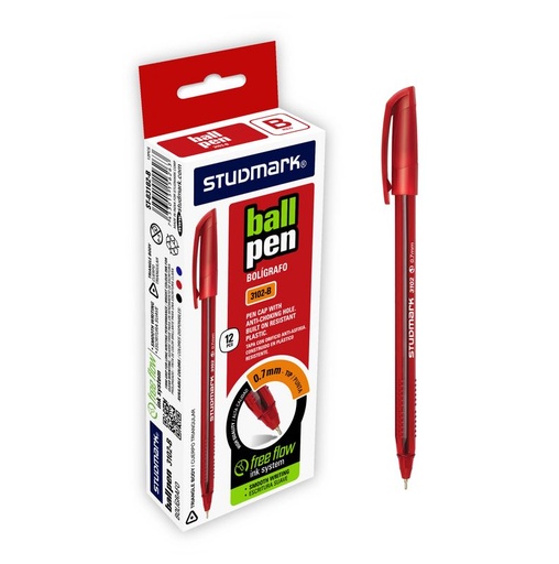 [04093           ] LAPIZ TINTA ST-03102-B TRIANG.RJ 0.7MM 12X1                 