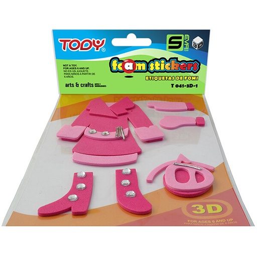 [00760] FOMI T041-3D-1 ADHESIVO FASION GIRL