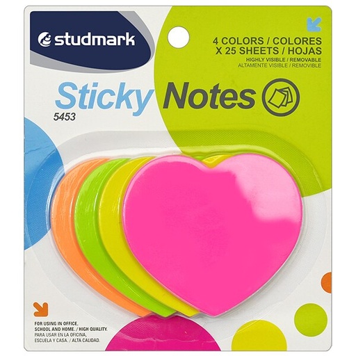 [03799           ] NOTAS ST-05453 NEON CORAZON 4 COL 100 HJS                   