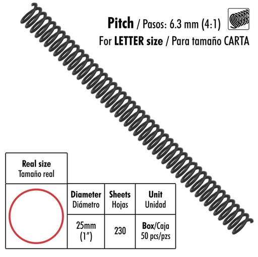 [03107] ESPIRAL ST-SP46-1-A 50X1 25mm