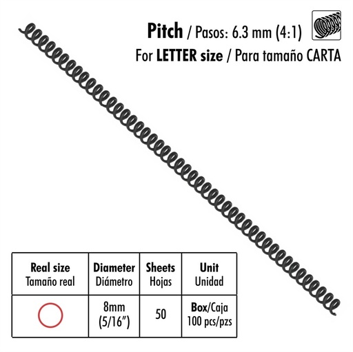 [03101] ESPIRAL ST-SP46-5/16-A 100X1 8mm
