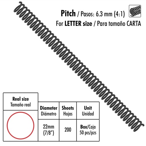 [03106] ESPIRAL ST-SP46-7/8-A 50X1 22mm