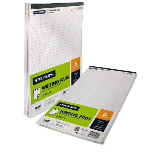 [03719] BLOCK RAYADO ST-PAD-13 BLANCO T/LEGAL