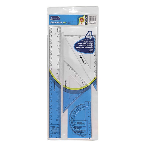 [03463           ] JUEGO GEOMETRICO ST-06154 30CM 4PZ                          