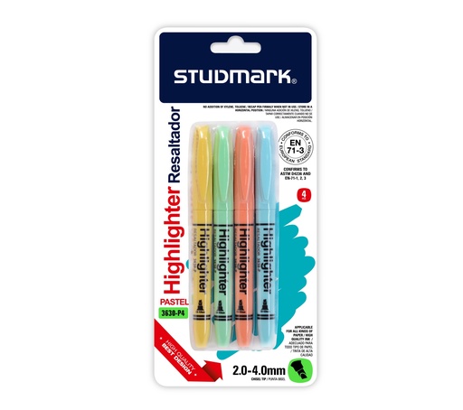 [04379] RESALTADOR ST-03630-P4 PASTEL 4 COL