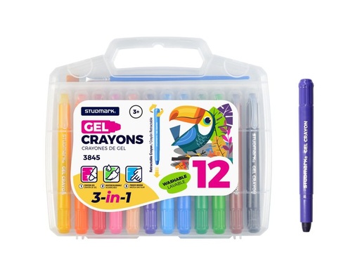 [04574] CRAYON ST-03845 GEL RETRACTIL 3EN1 12COL